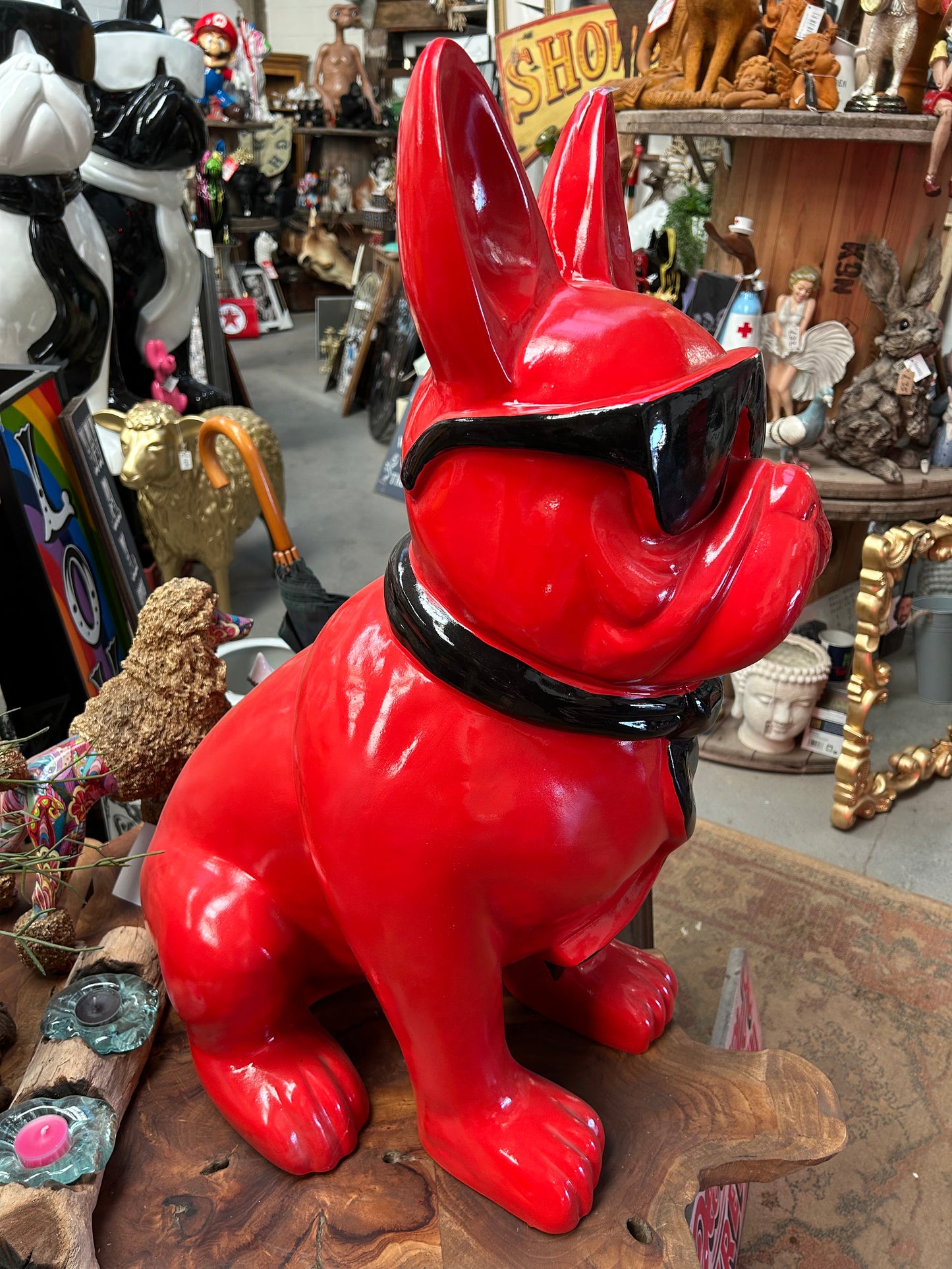 Frenchi Sculpture – Stunning Red Fiberglass Sculpture, Indoor/Outdoor Use