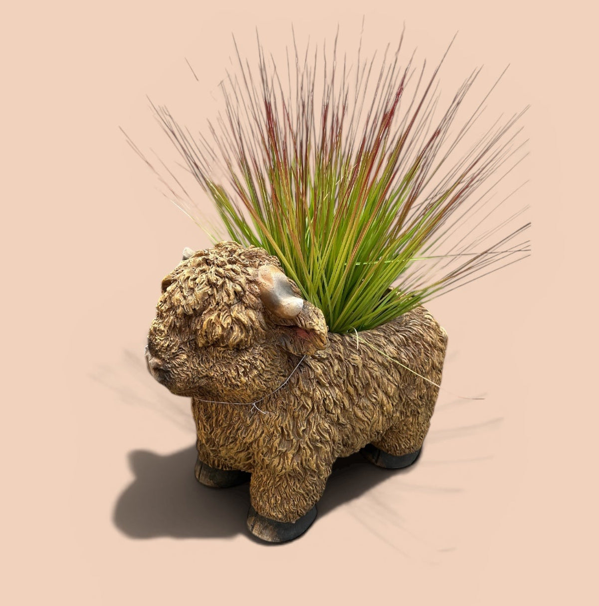 Highland Cow Planter – Rustic Animal Plant Pot