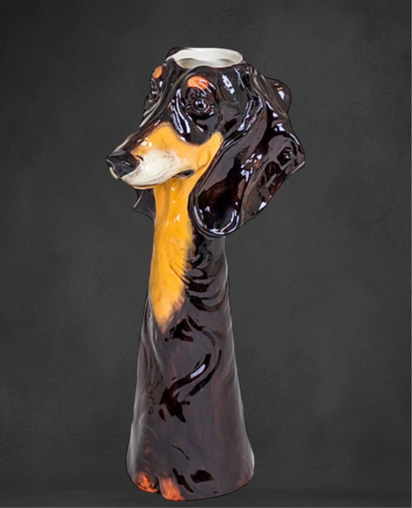 Dachshund Vase - Stylish Dog-Shaped Ceramic Flower Holder