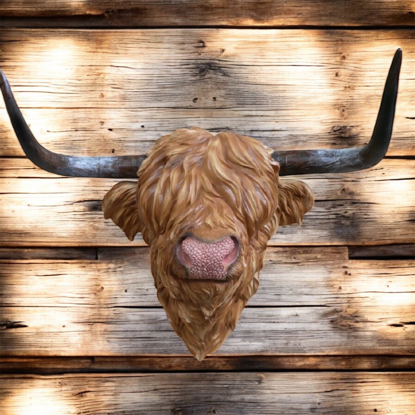 Resin Cow Wall Head | Rustic Farmhouse-Style Animal Wall Decor