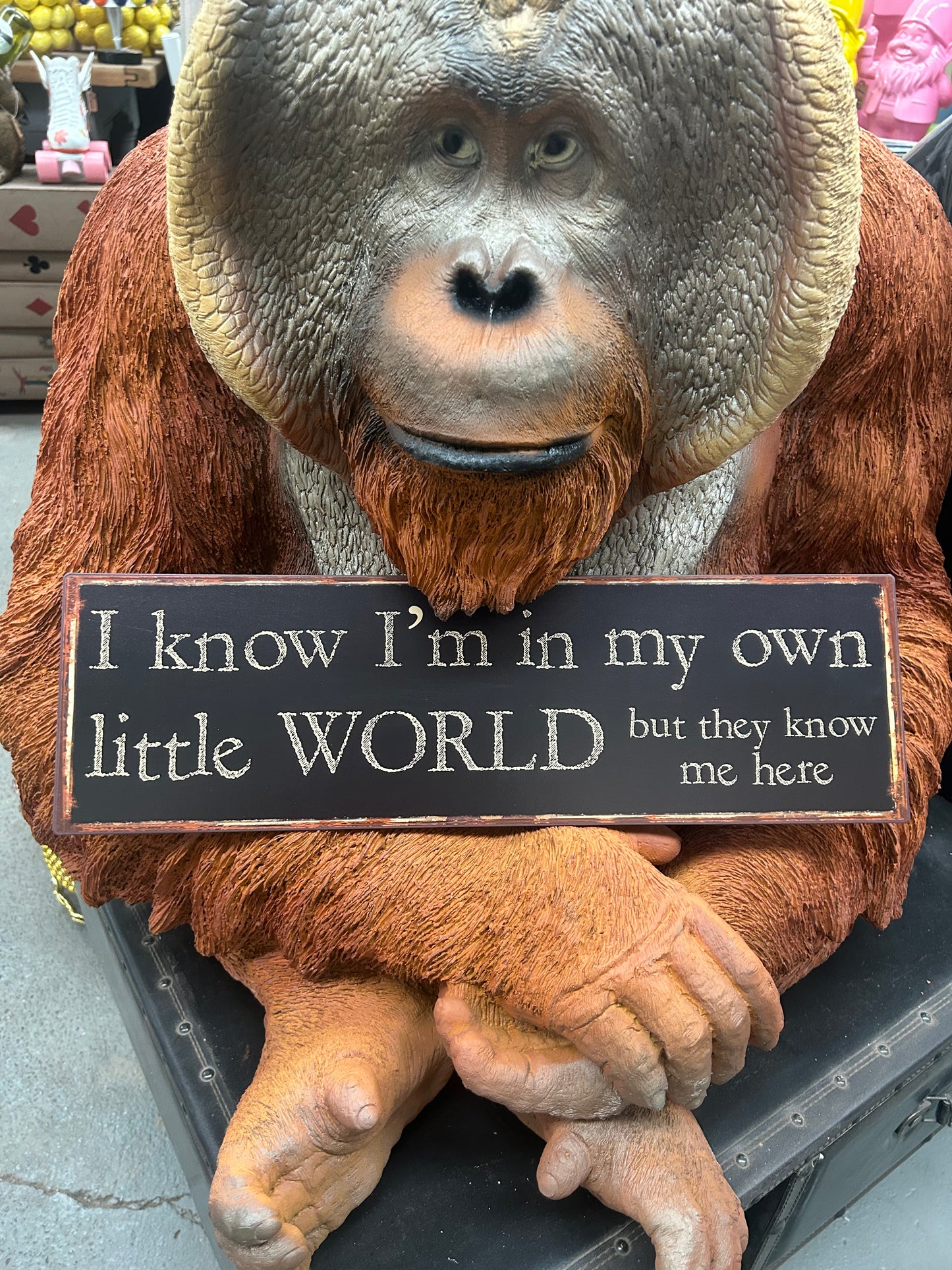 Large Orangutan Resin Figure – Outdoor Garden Sculpture