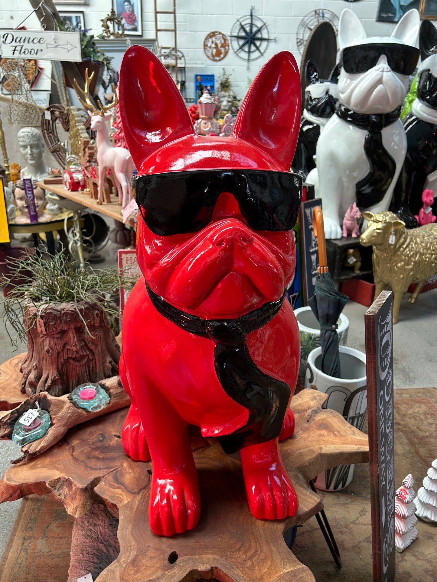 Frenchi Sculpture – Stunning Red Fiberglass Sculpture, Indoor/Outdoor Use