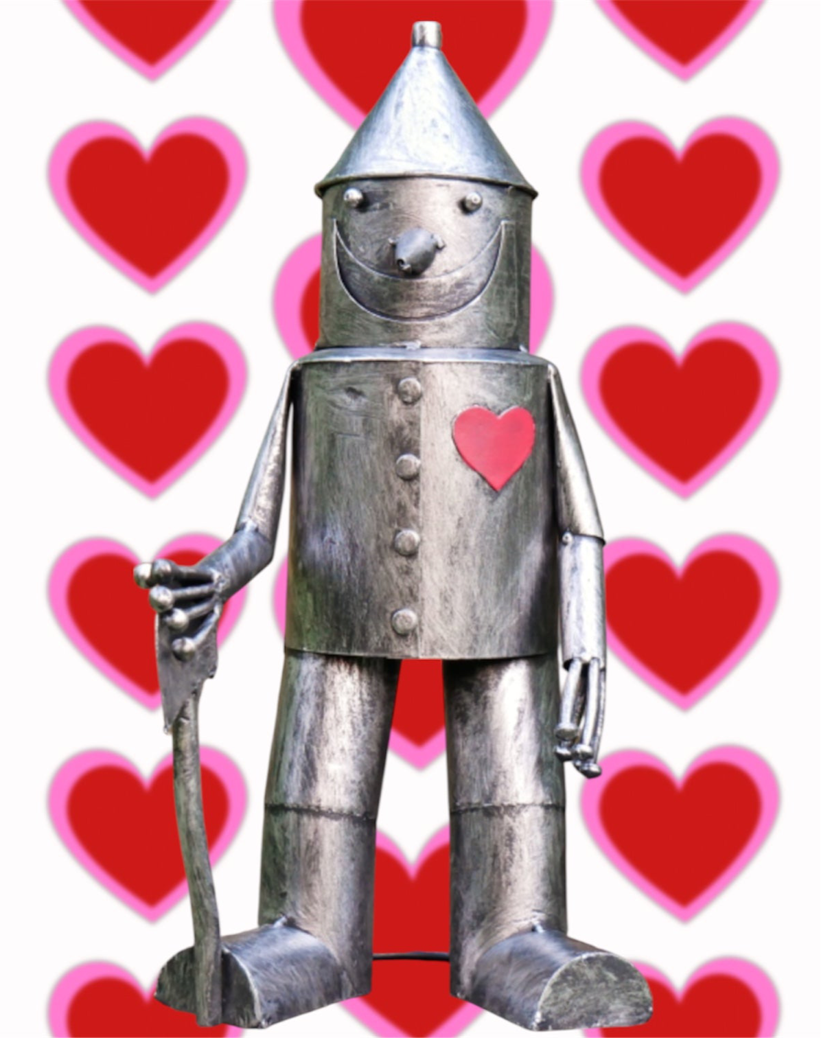 Small Tin Man Ornament - Charming Steel Metal Decoration