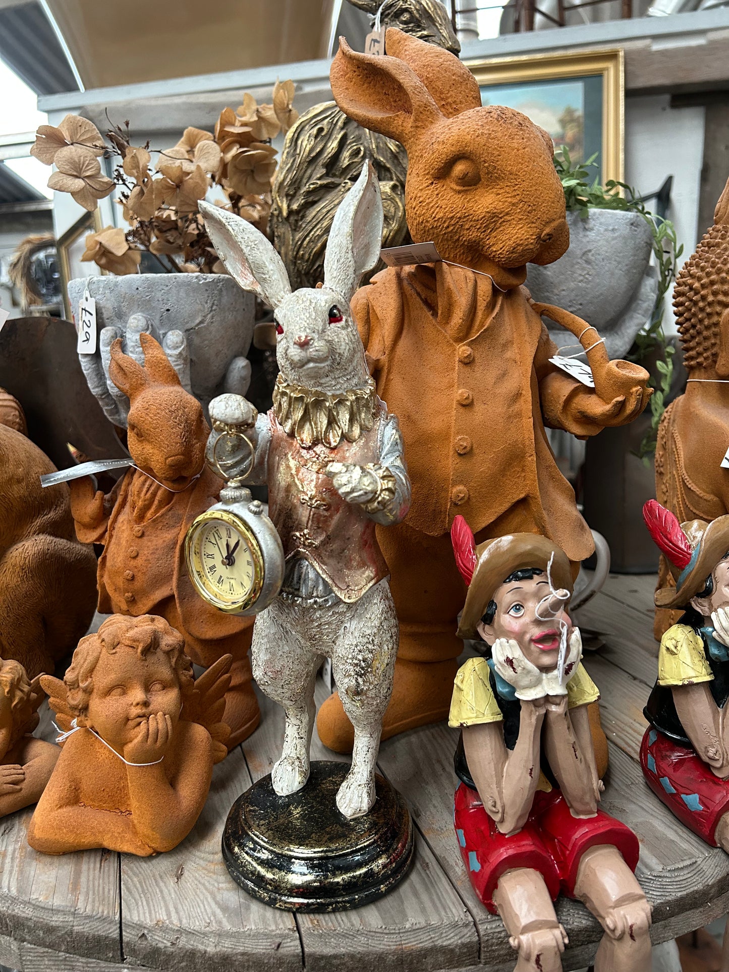 The White Rabbit Standing Clock Figure – Whimsical Timepiece Decor