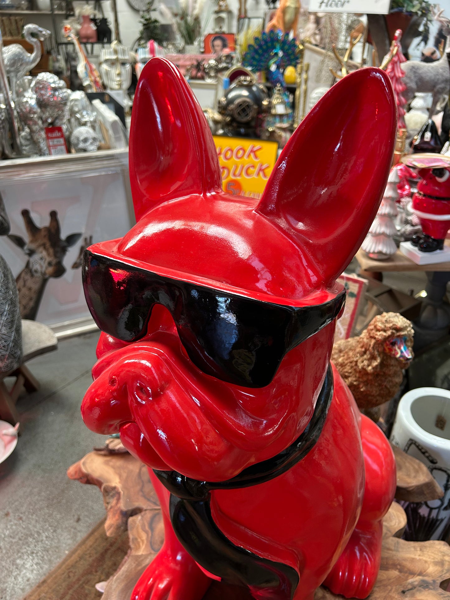 Frenchi Sculpture – Stunning Red Fiberglass Sculpture, Indoor/Outdoor Use