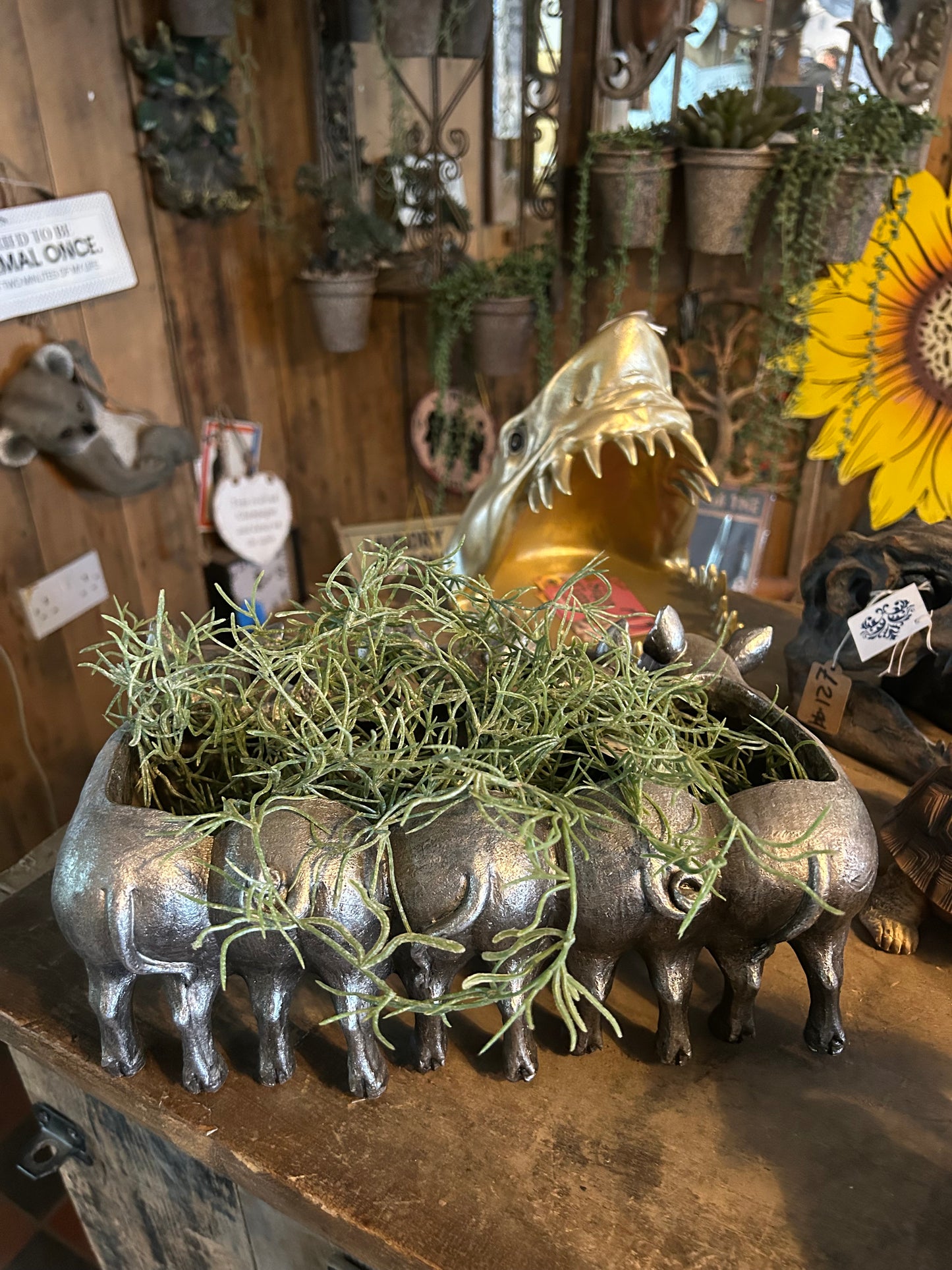 Pig Planter | Whimsical Animal Plant Pot for Indoors or Garden