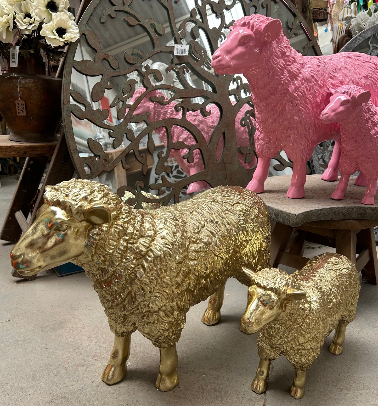 Large Bright Pink Sheep Figure – Colourful Statement Animal Ornament | Sign of the times Stoke
