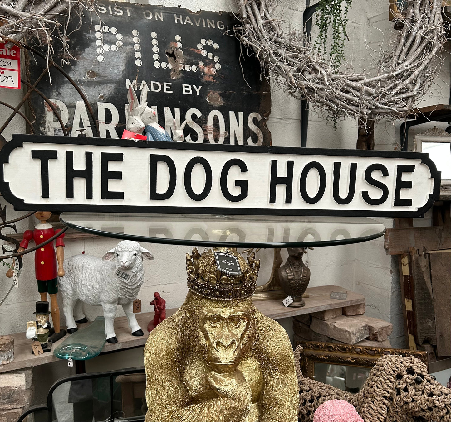 Wooden Dog House Sign – Rustic Pet Home Décor