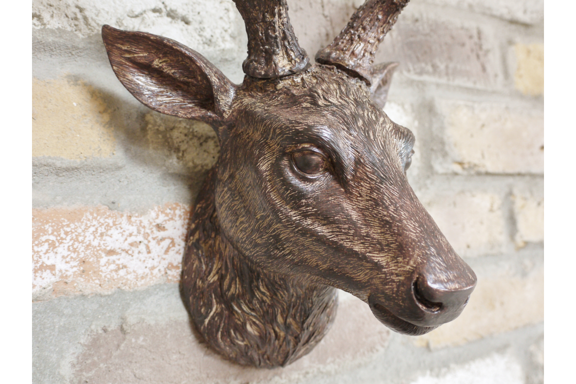 Stags Head Wall Mount - Natural Brown Resin Deer Head | Sign of the times Stoke