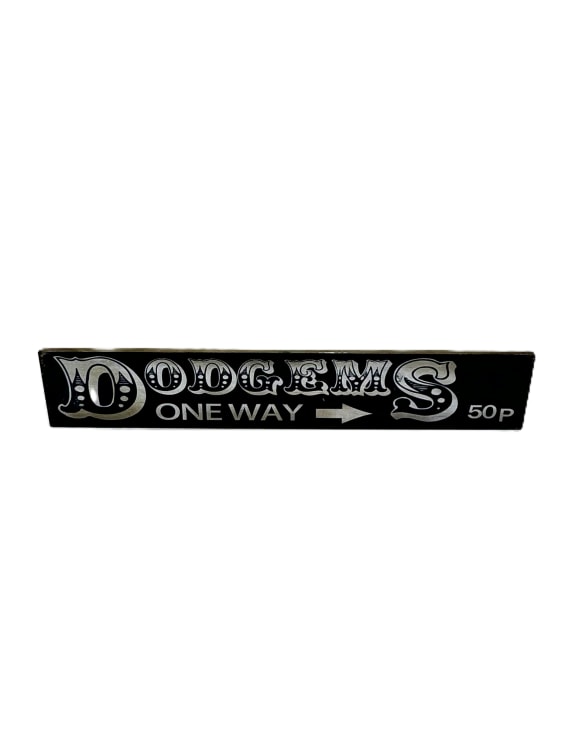 Dodgems Wooden Wall Sign – Vintage Fairground-Inspired Decor
