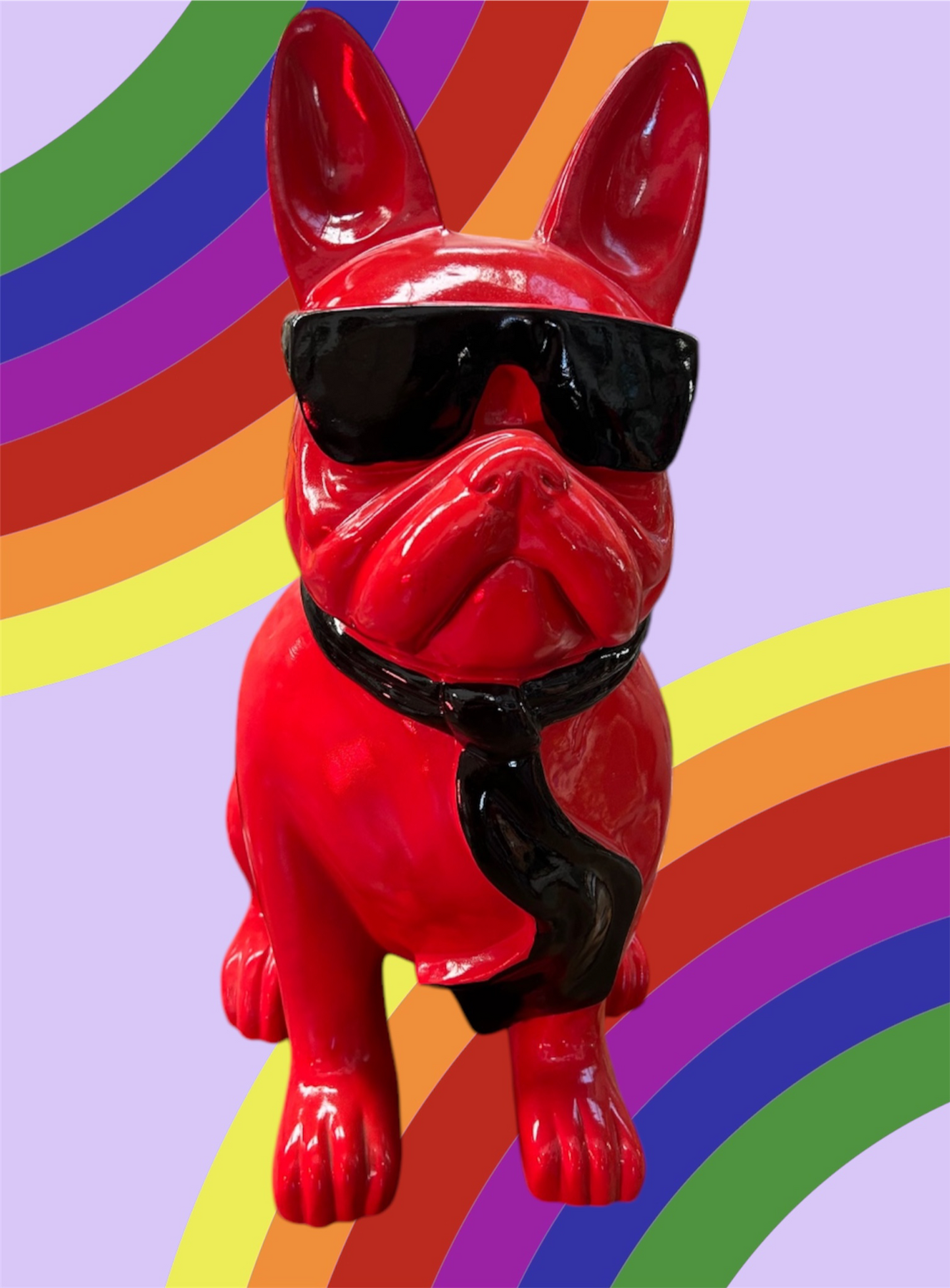 Frenchi Sculpture – Stunning Red Fiberglass Sculpture, Indoor/Outdoor Use