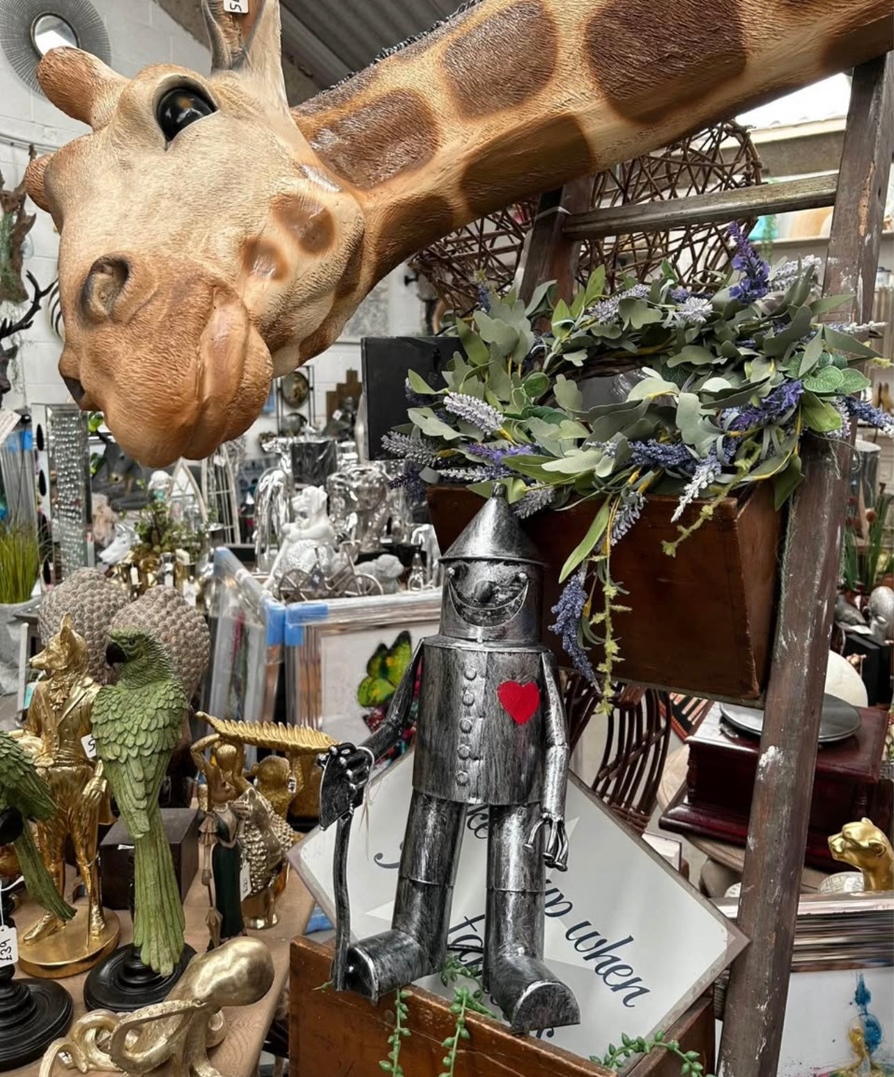 Large Giraffe Wall Mount - Versatile Resin Giraffe Sculpture