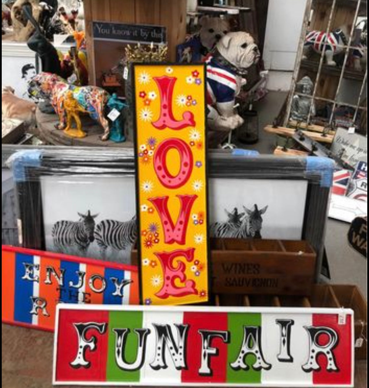 "LOVE" Sign - Vibrant MDF Wall Art | Sign of the times Stoke