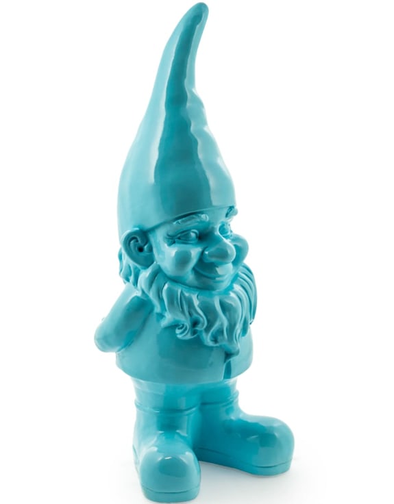 Giant Blue Standing Gnome Figure - Joyful Garden or Home Decor