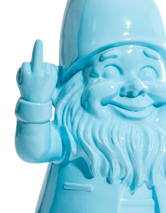Medium Bright Blue "Naughty Gnome" Figure – Cheeky & Colourful Garden Decor