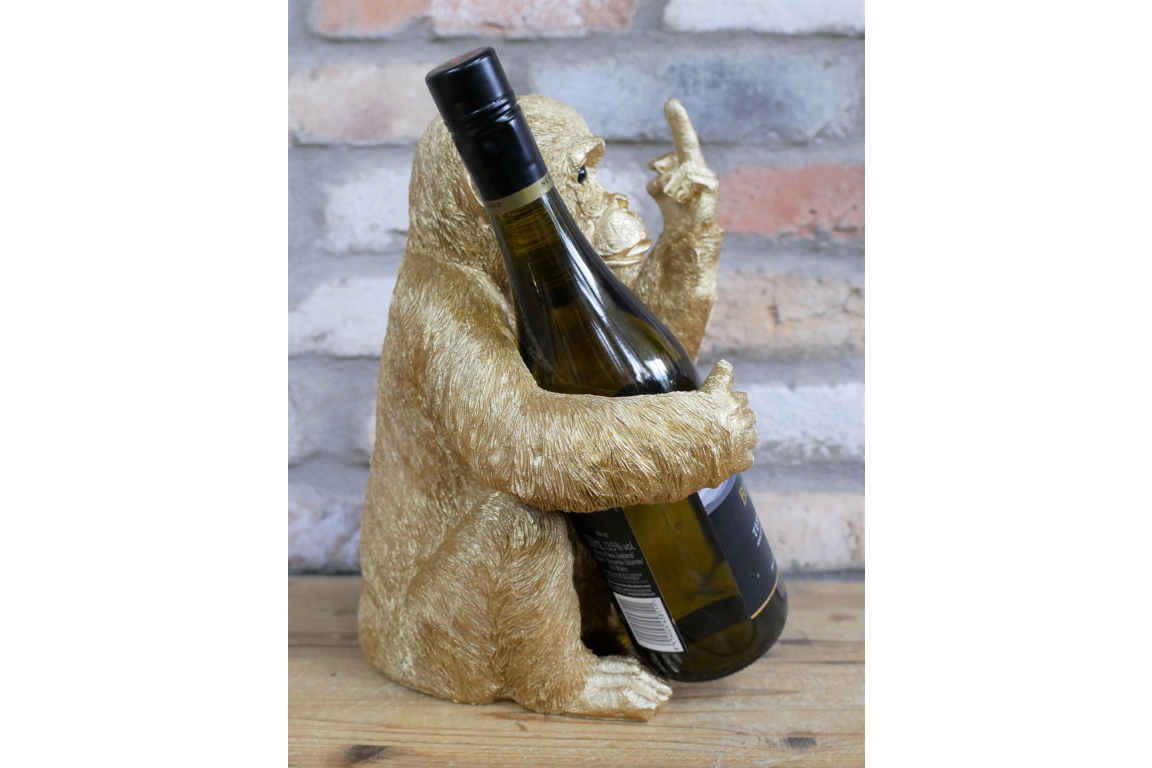 Up Yours Monkey Gold Wine Holder – Quirky & Bold Bottle Display