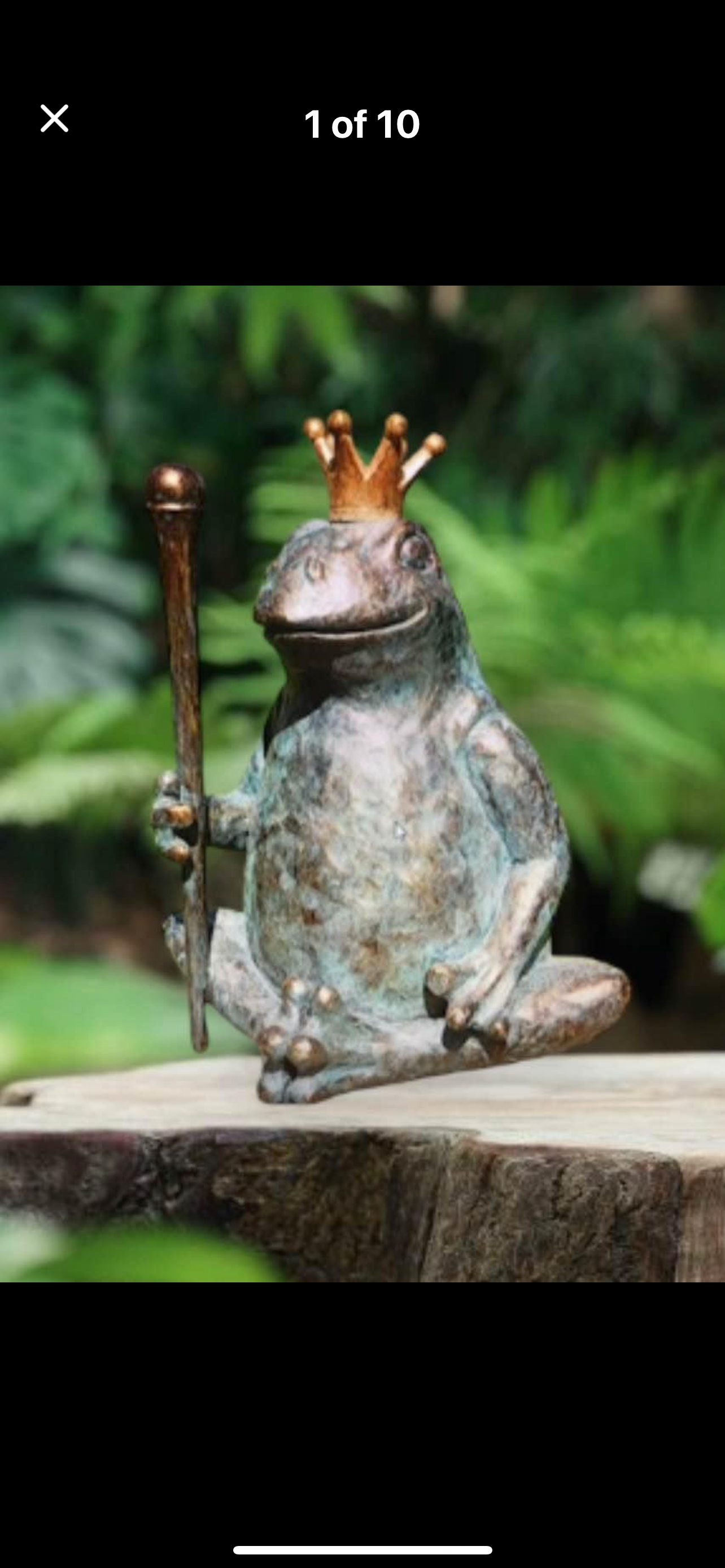King Frog Resin Ornament - Indoor/Outdoor Decor