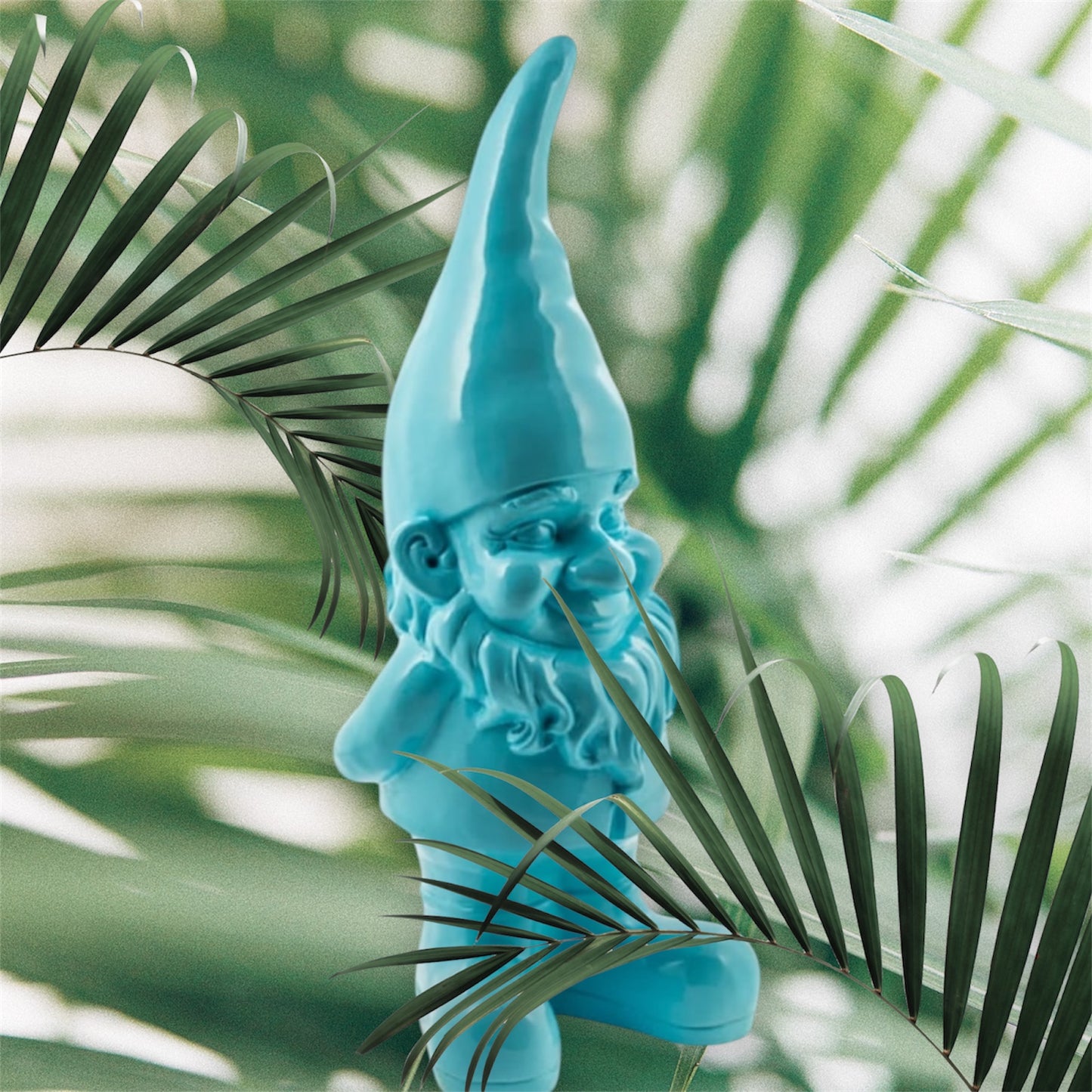 Giant Blue Standing Gnome Figure - Joyful Garden or Home Decor