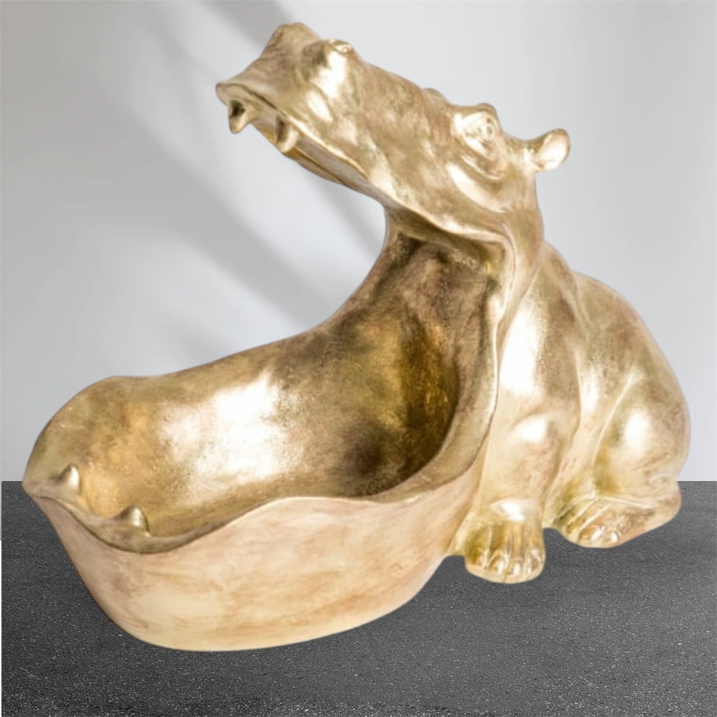 Gold Hungry Hippo Storage Bowl - Unique Decorative Organizer