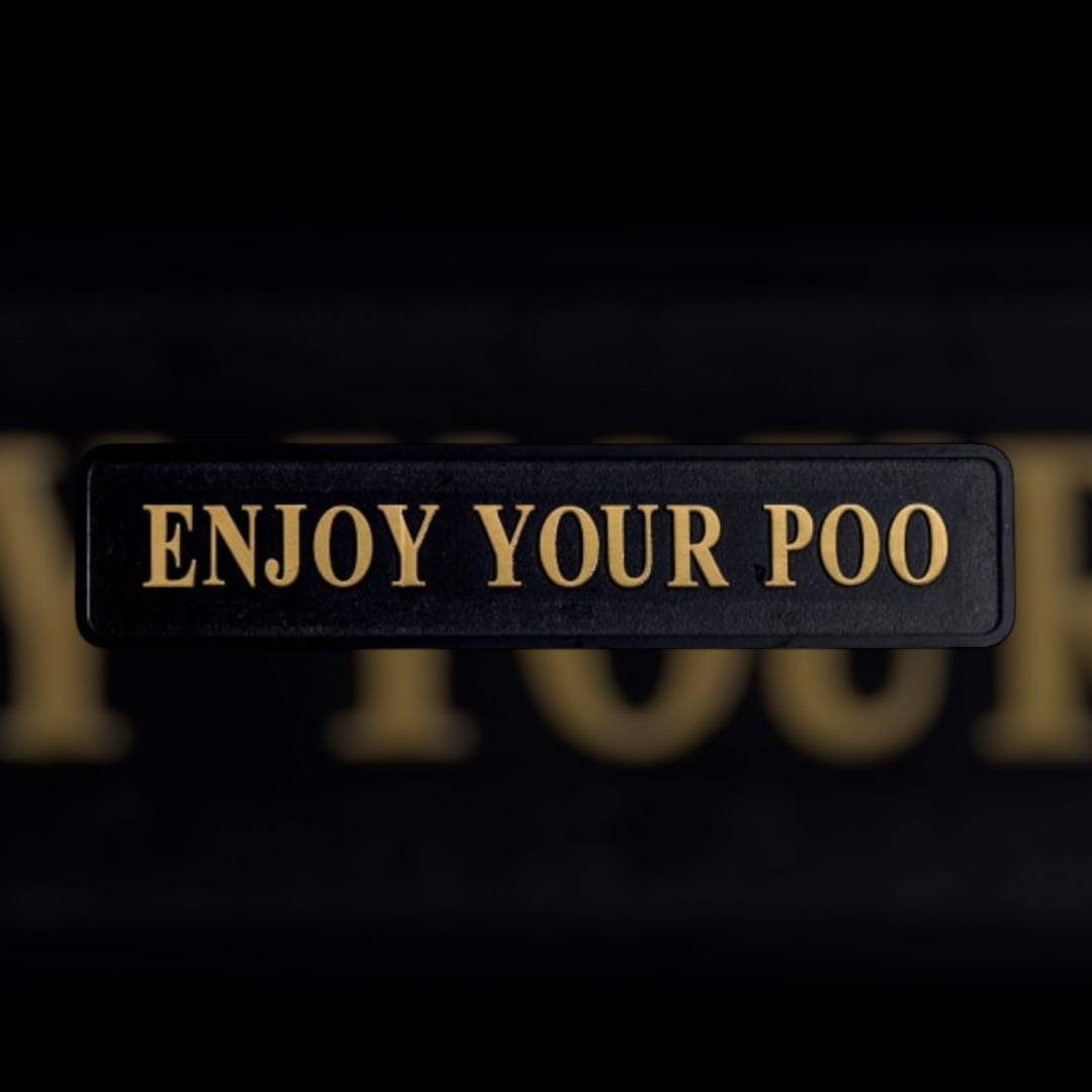 "Enjoy Your Poo" Sign - Humorous Wall Art for a Fun Home Decor