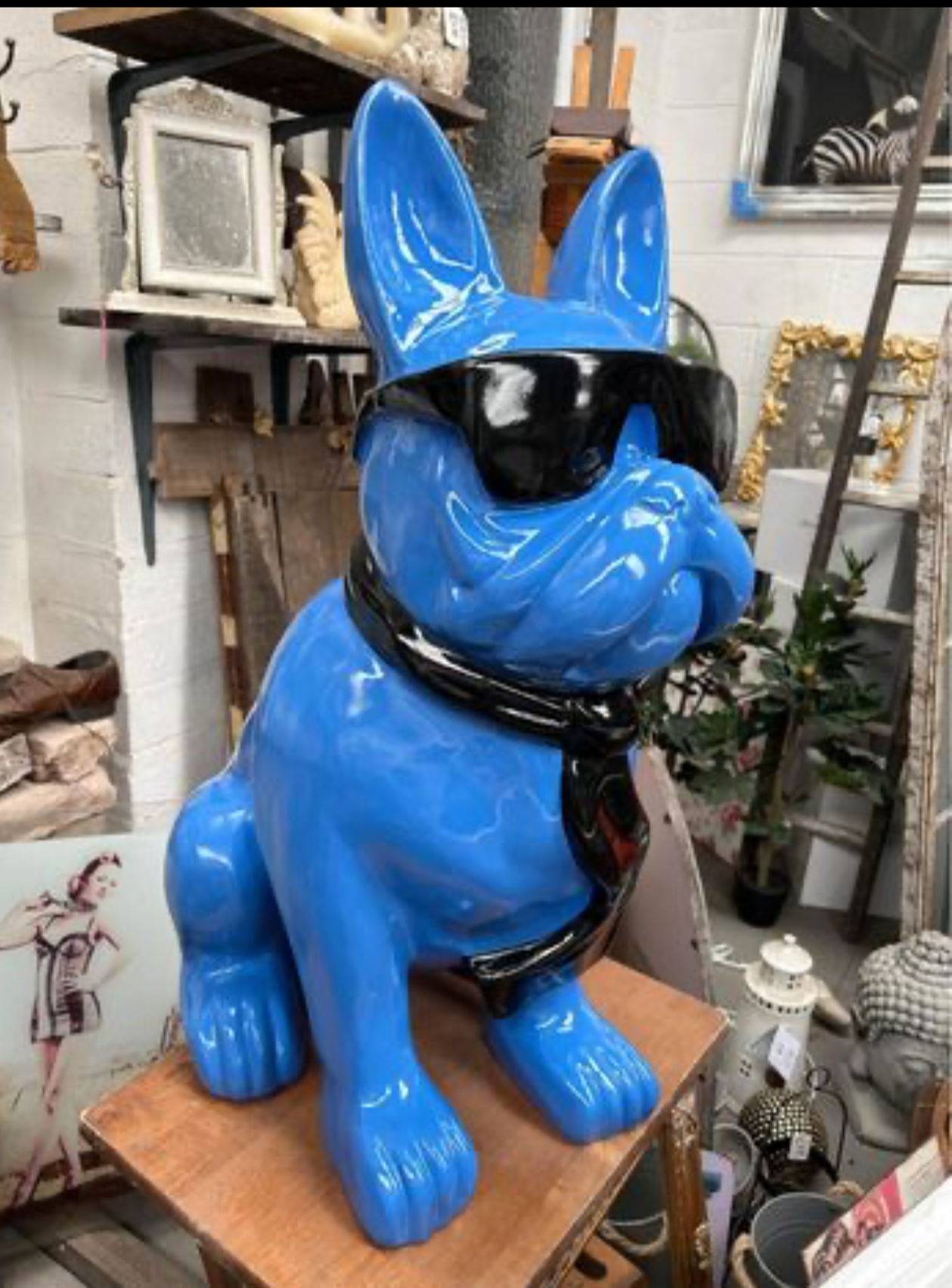 Frenchi Sculpture – Stunning Blue Fiberglass Sculpture, Indoor/Outdoor Use | Sign of the times Stoke