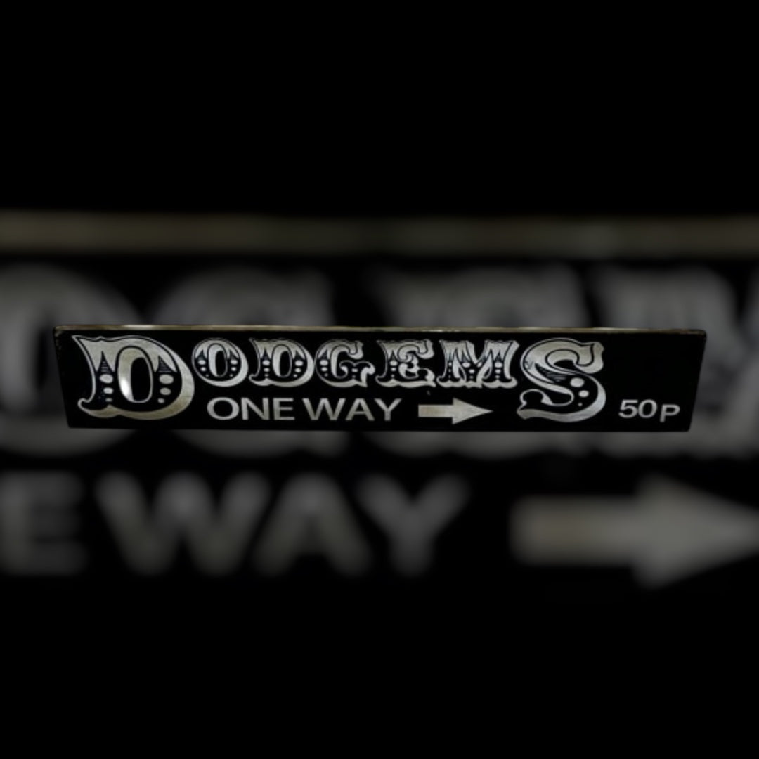 Dodgems Wooden Wall Sign – Vintage Fairground-Inspired Decor