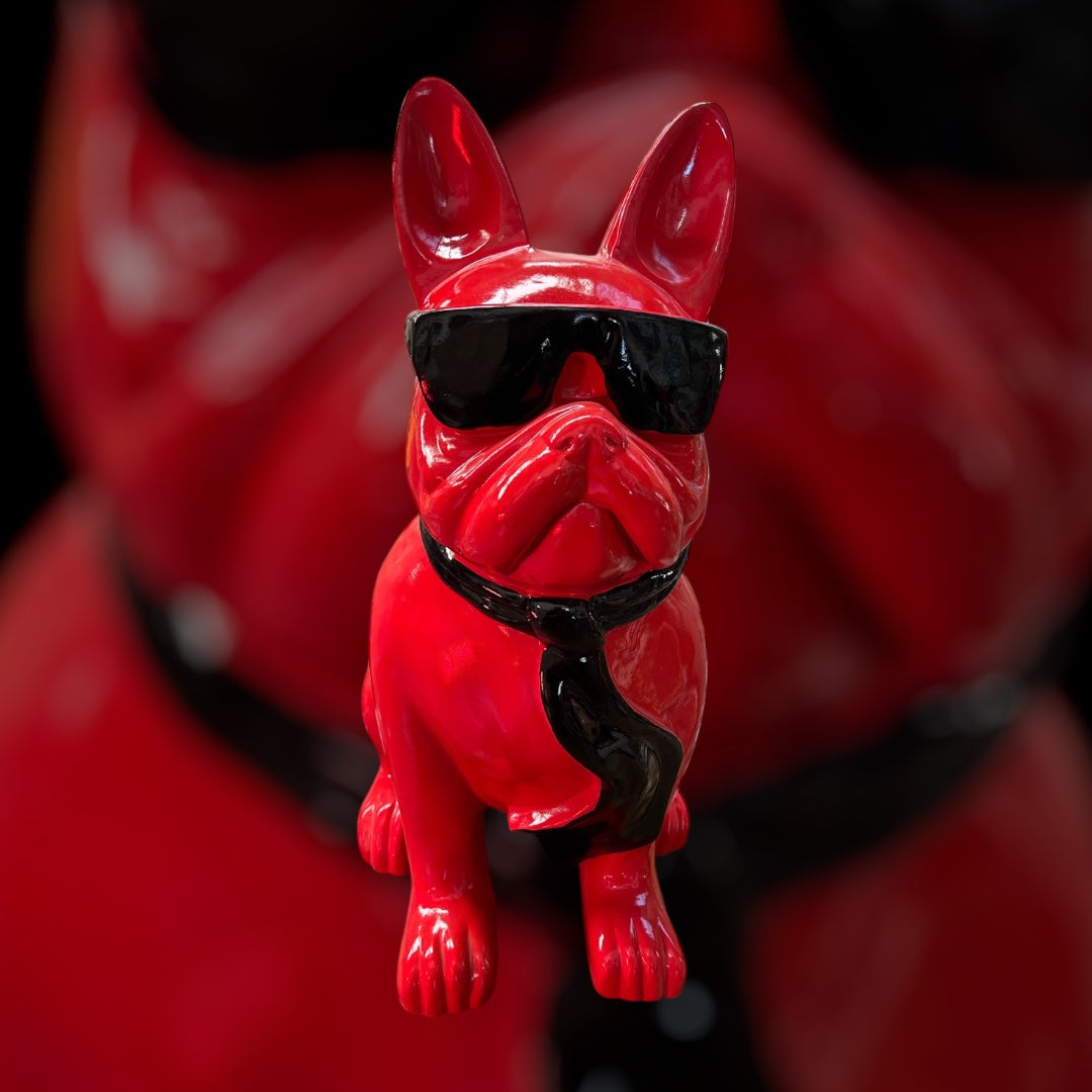 Frenchi Sculpture – Stunning Red Fiberglass Sculpture, Indoor/Outdoor Use
