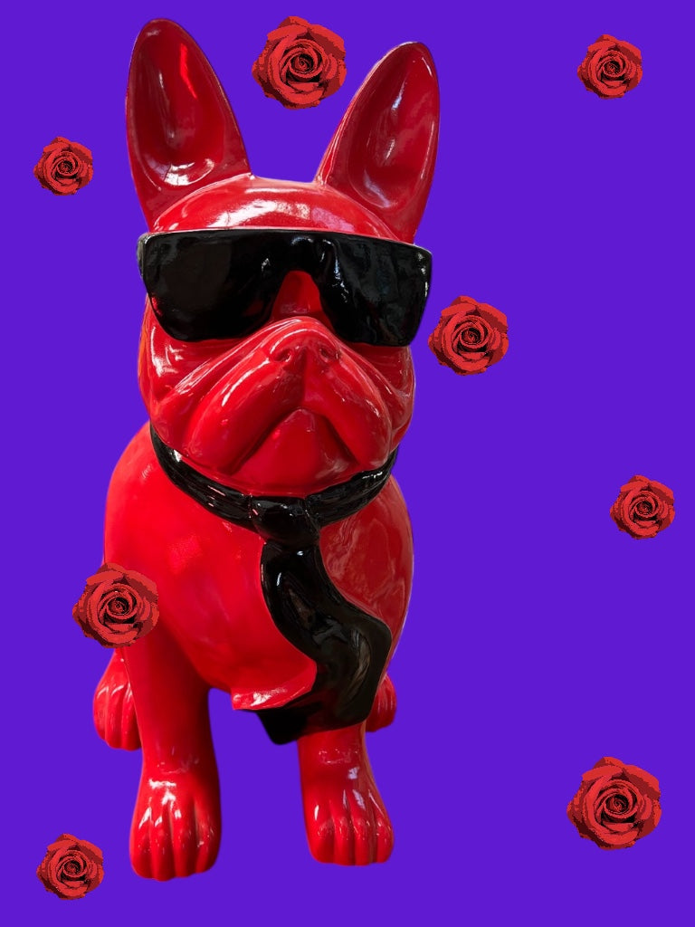 Frenchi Sculpture – Stunning Red Fiberglass Sculpture, Indoor/Outdoor Use