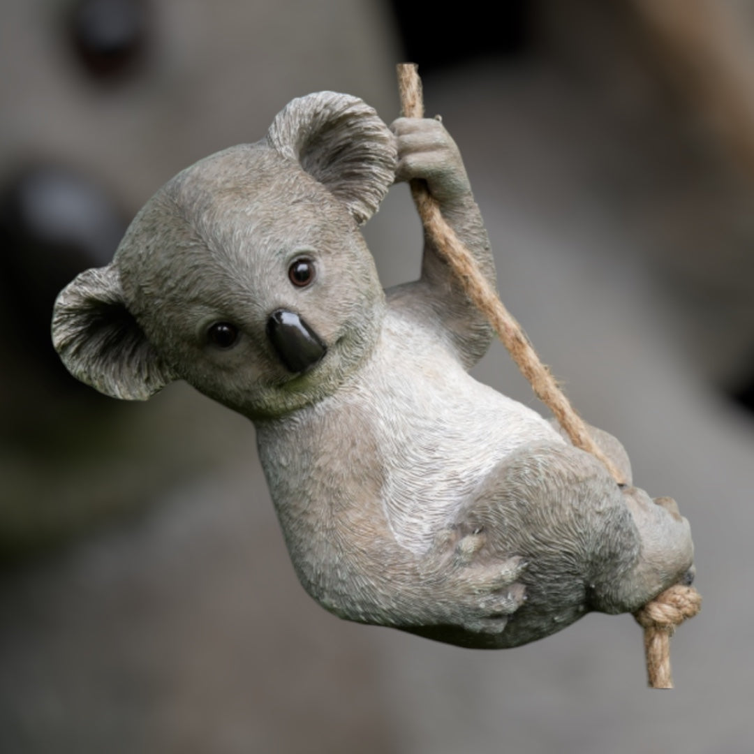 Hanging Koala Sculpture – Intricate Garden or Home Decor