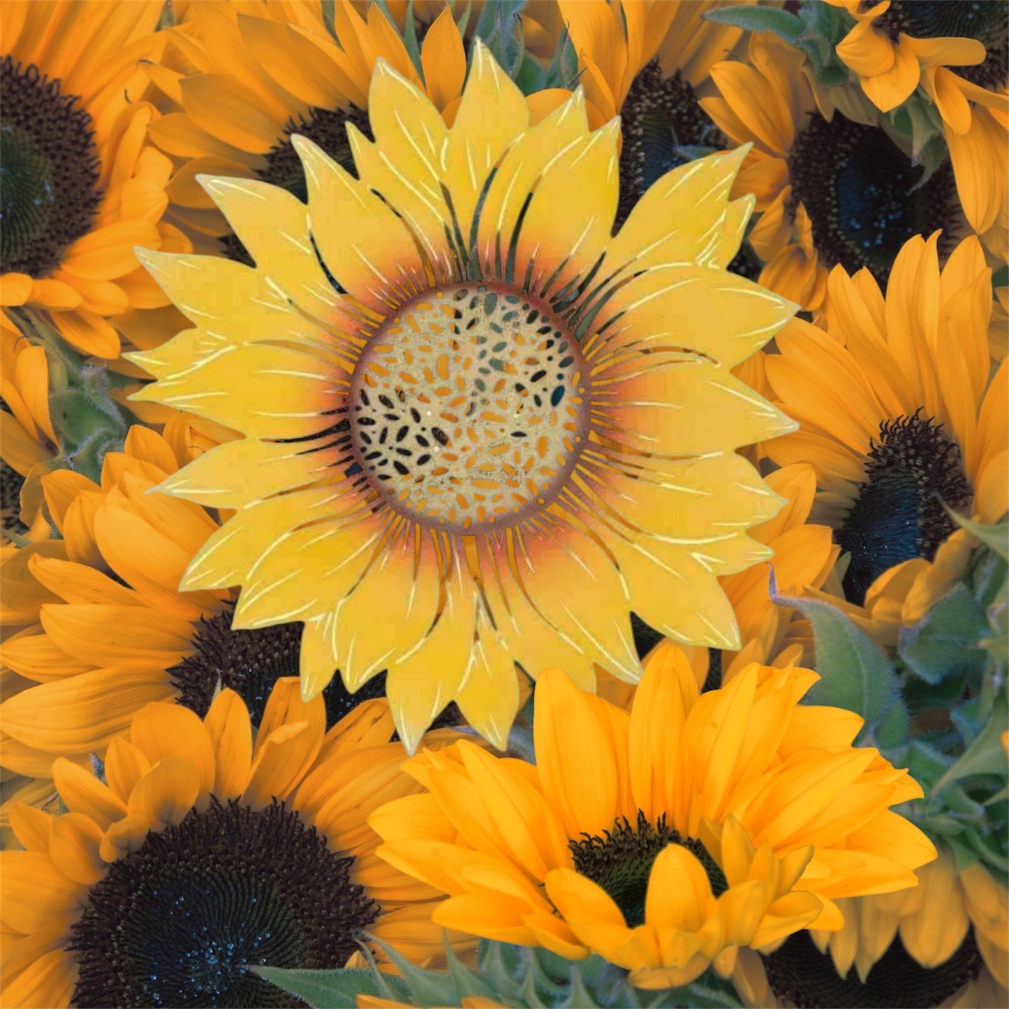 Sunflower Wall Art - Vibrant Metal Decor for Indoor/Outdoor