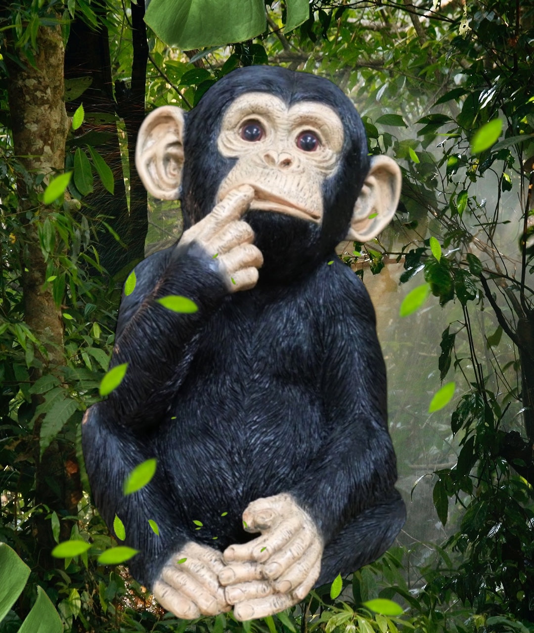Finger In Mouth Monkey Statue | Playful & Quirky Decorative Figurine | Fun Home