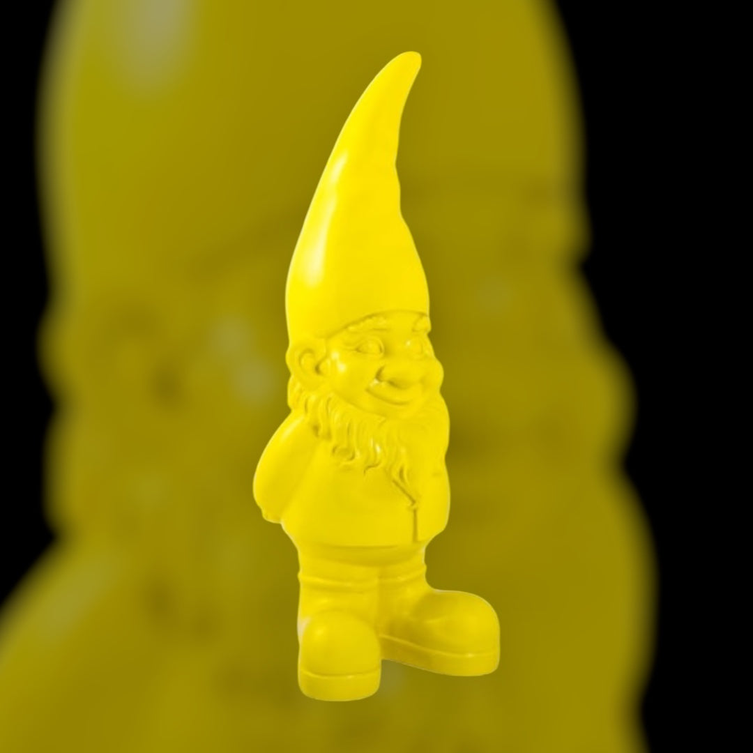 Giant Yellow Standing Gnome Figure - Joyful Garden or Home Decor