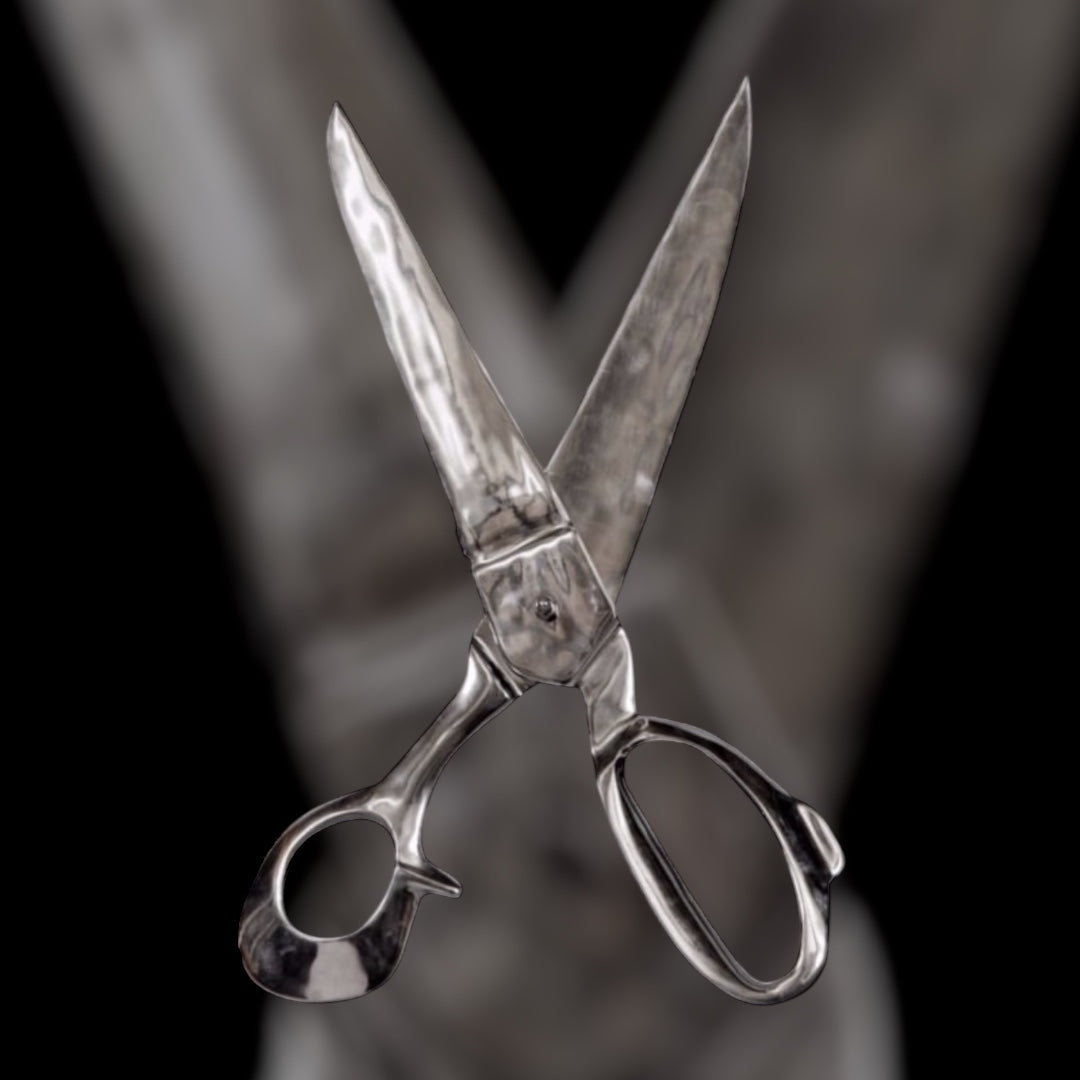 Large Polished Aluminium Scissors Wall Decor - Perfect for Barbers and Hair Salons