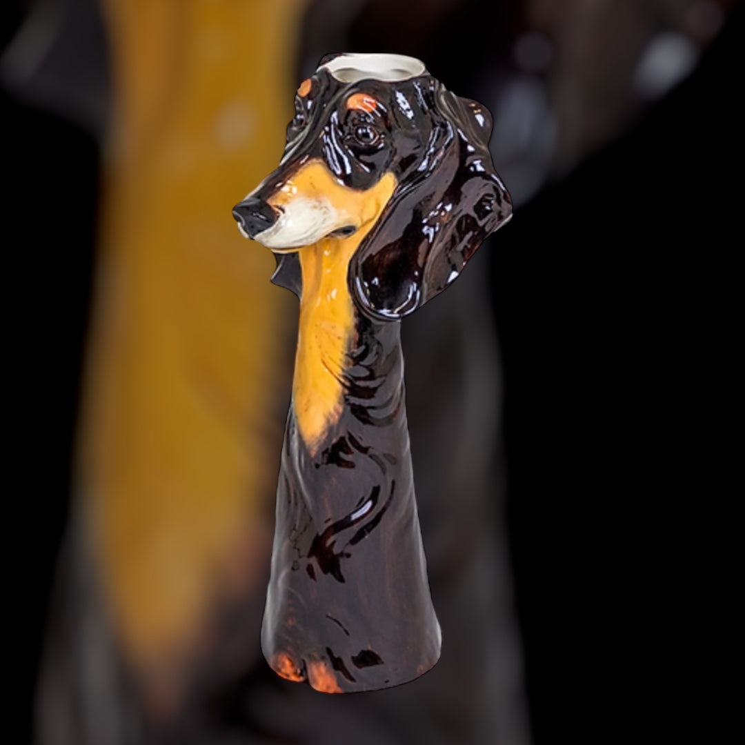 Dachshund Vase - Stylish Dog-Shaped Ceramic Flower Holder