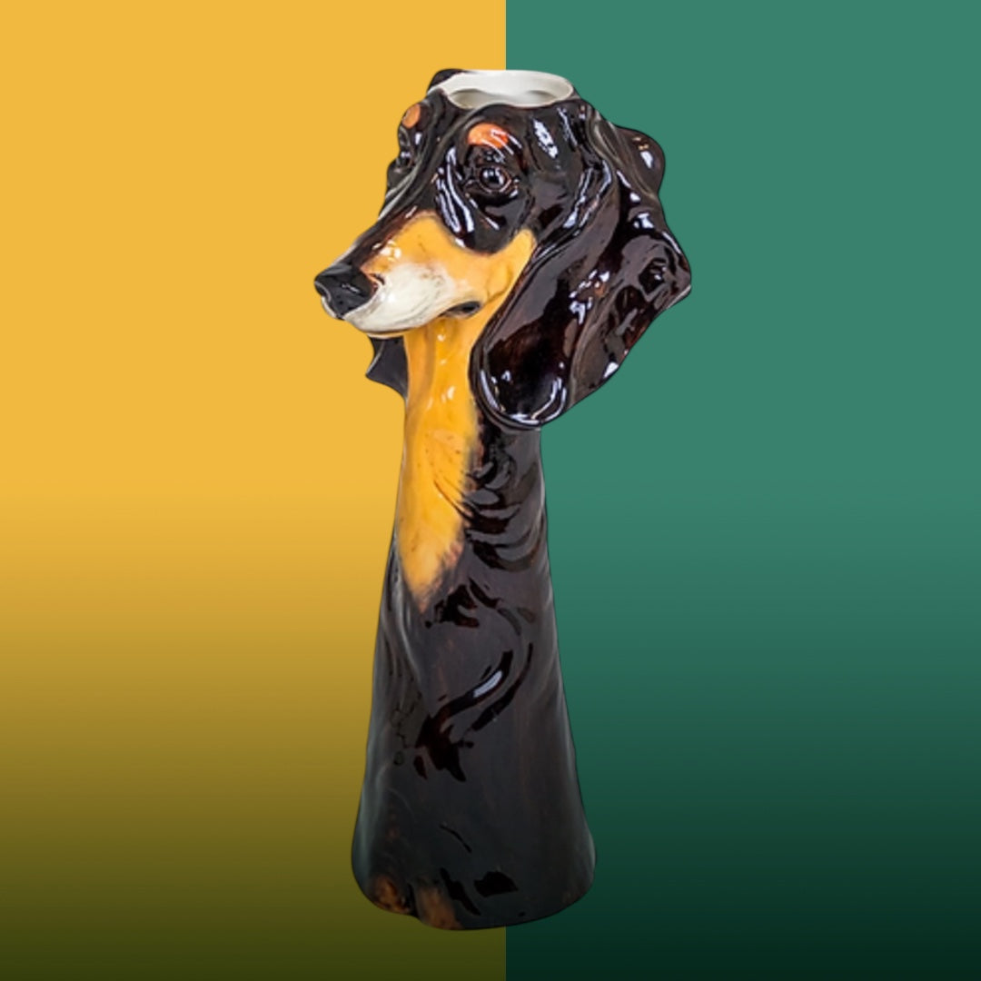 Dachshund Vase - Stylish Dog-Shaped Ceramic Flower Holder