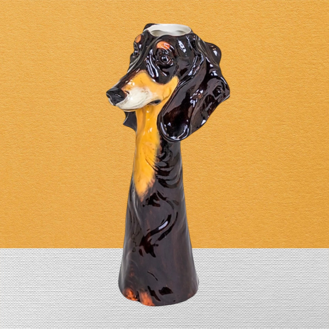 Dachshund Vase - Stylish Dog-Shaped Ceramic Flower Holder