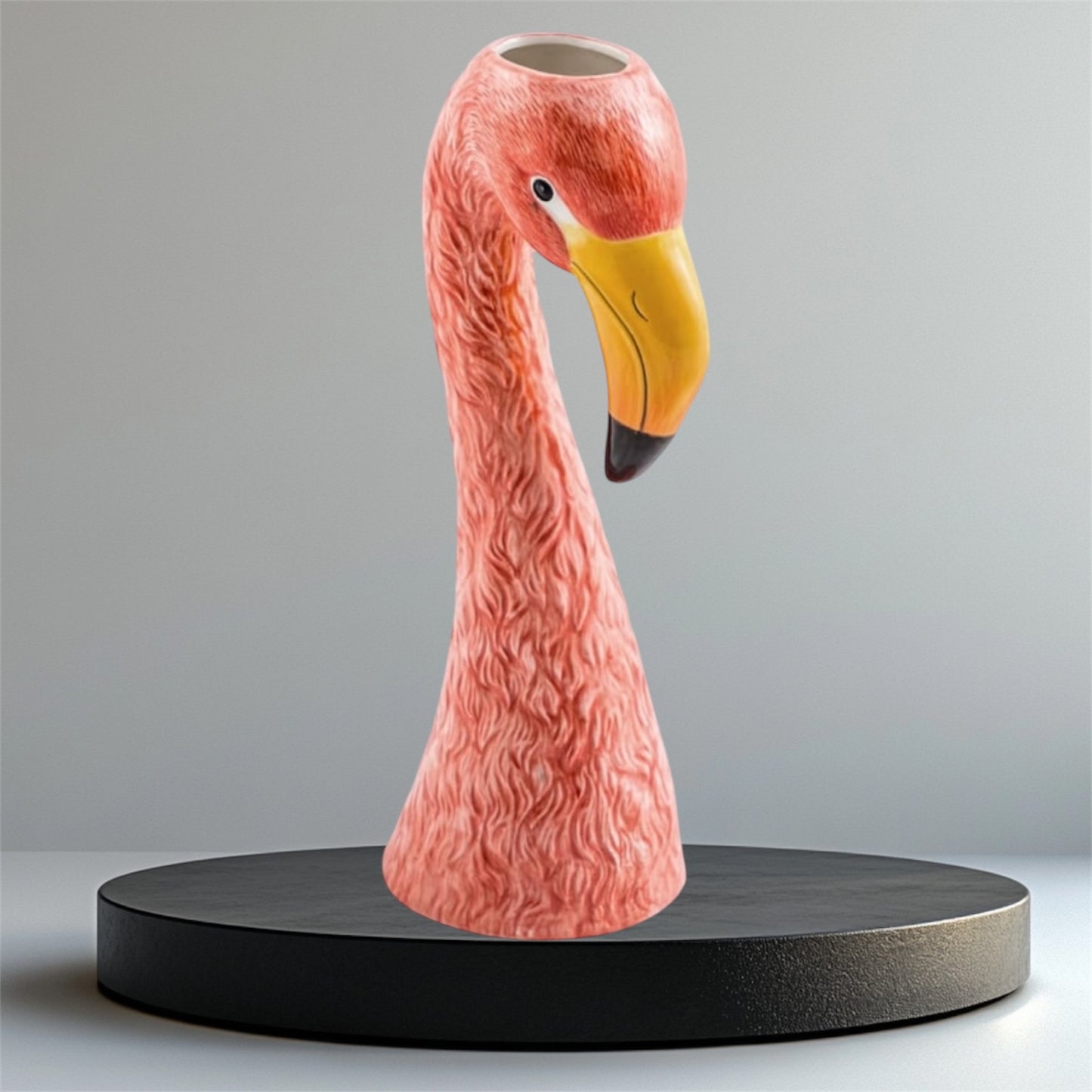 Large Ceramic Pink Flamingo Head Vase – Unique Decorative Statement Piece