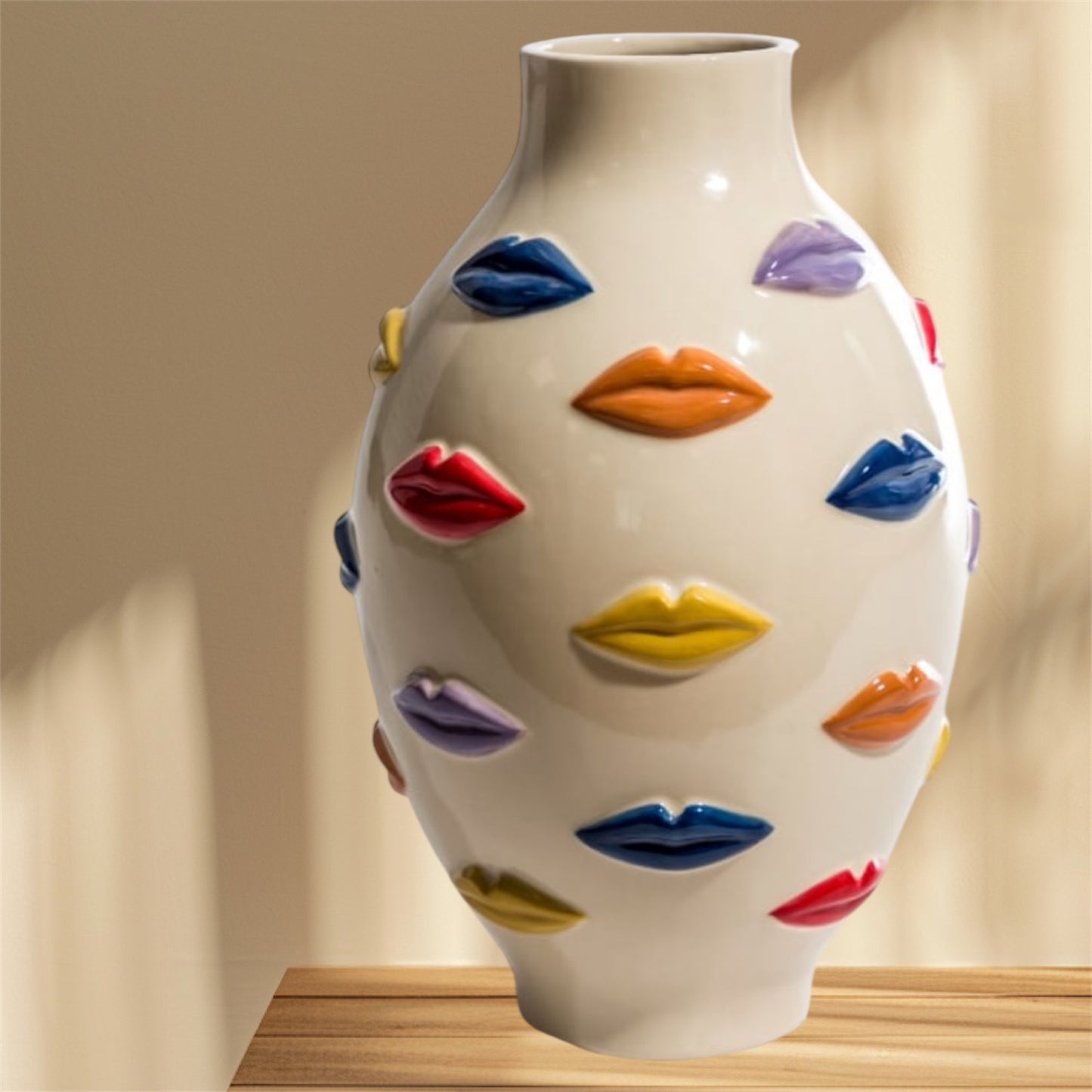 Large Multi-Lip Vase - Stunning Ceramic Decorative Vase