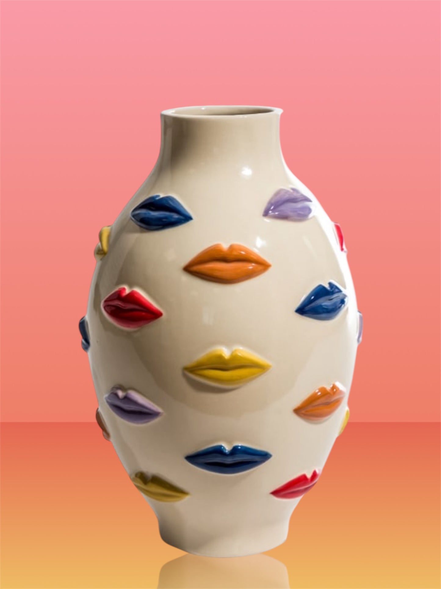 Large Multi-Lip Vase - Stunning Ceramic Decorative Vase