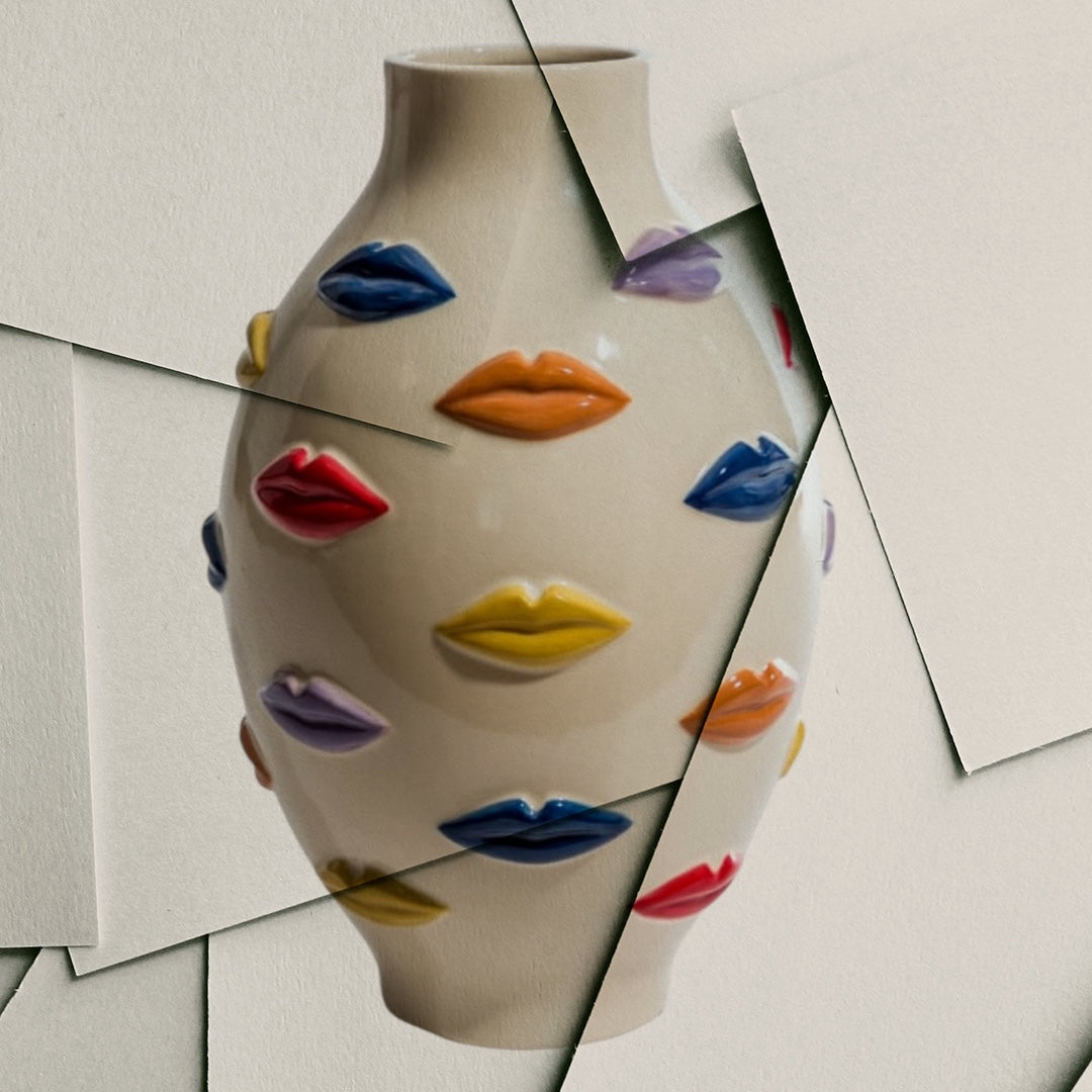 Large Multi-Lip Vase - Stunning Ceramic Decorative Vase