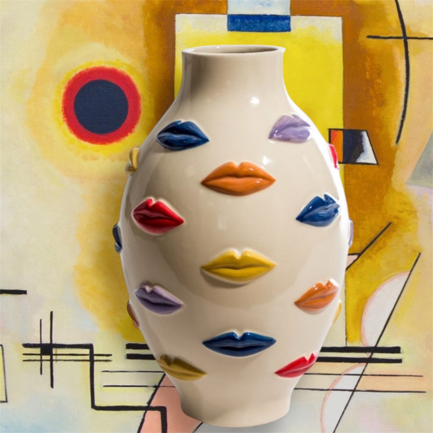 Large Multi-Lip Vase - Stunning Ceramic Decorative Vase