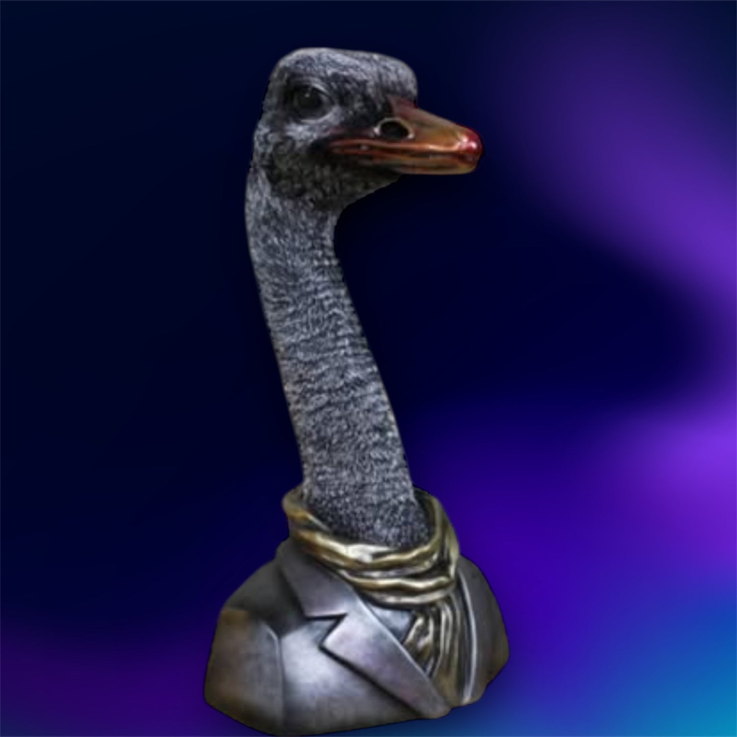 Ostrich Bust – Detailed Resin Sculpture of “Emu”