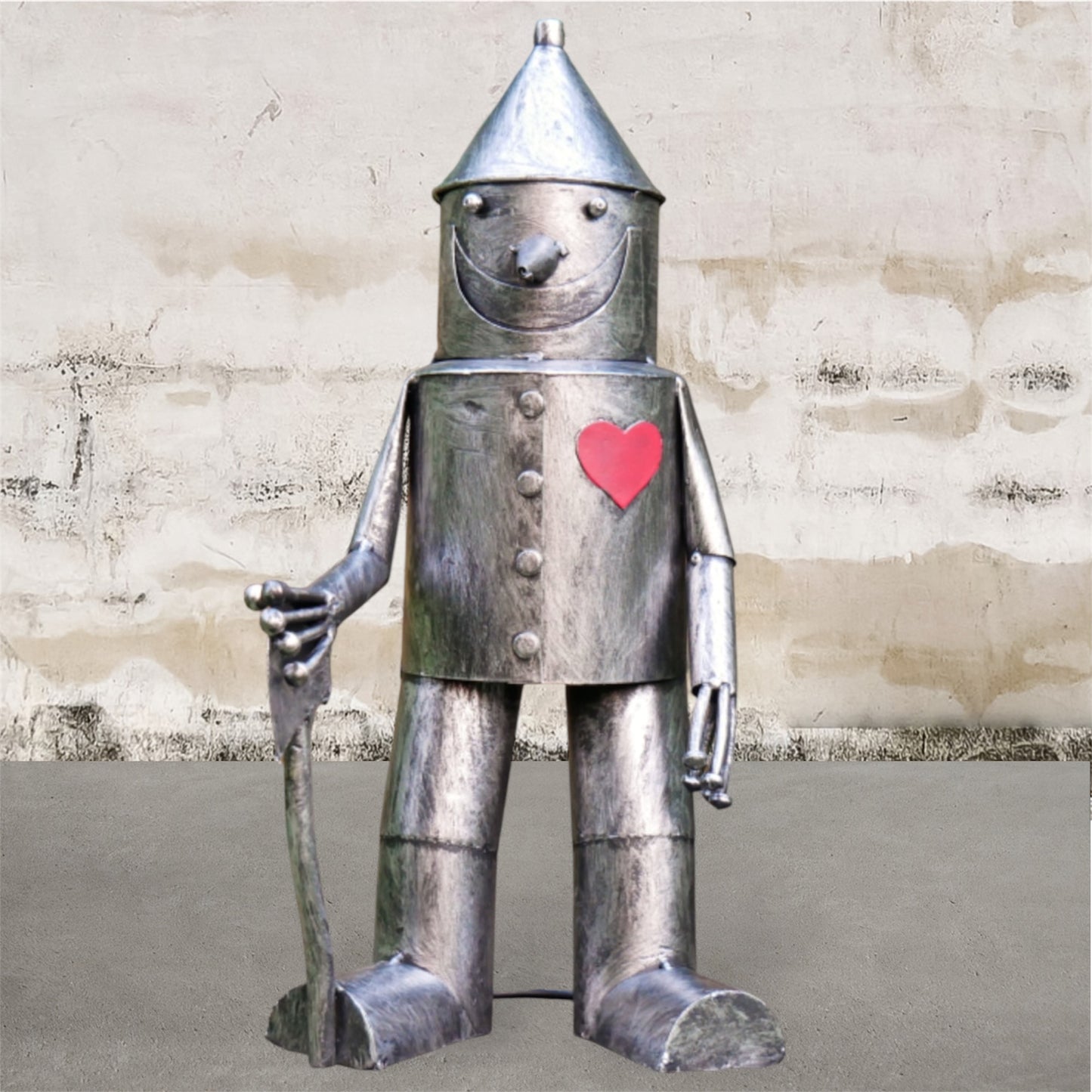 Small Tin Man Ornament - Charming Steel Metal Decoration