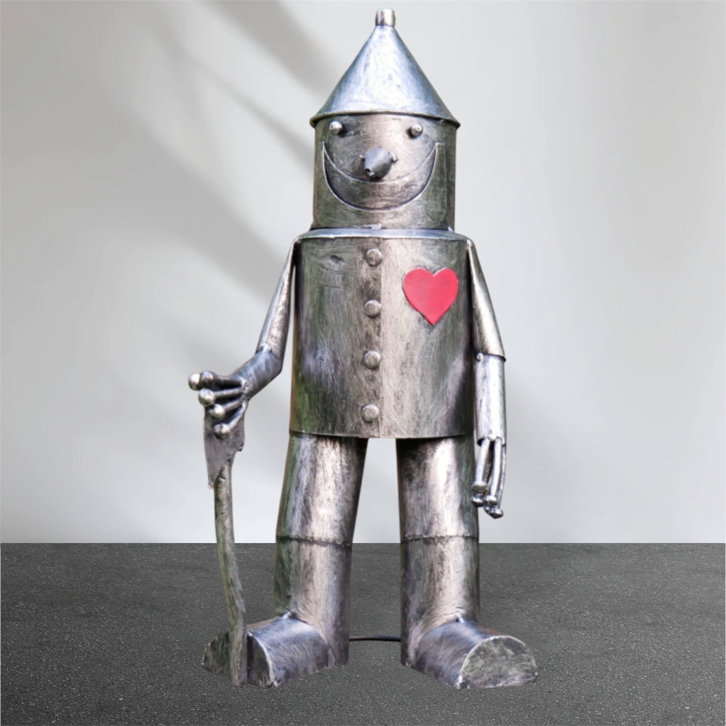 Small Tin Man Ornament - Charming Steel Metal Decoration
