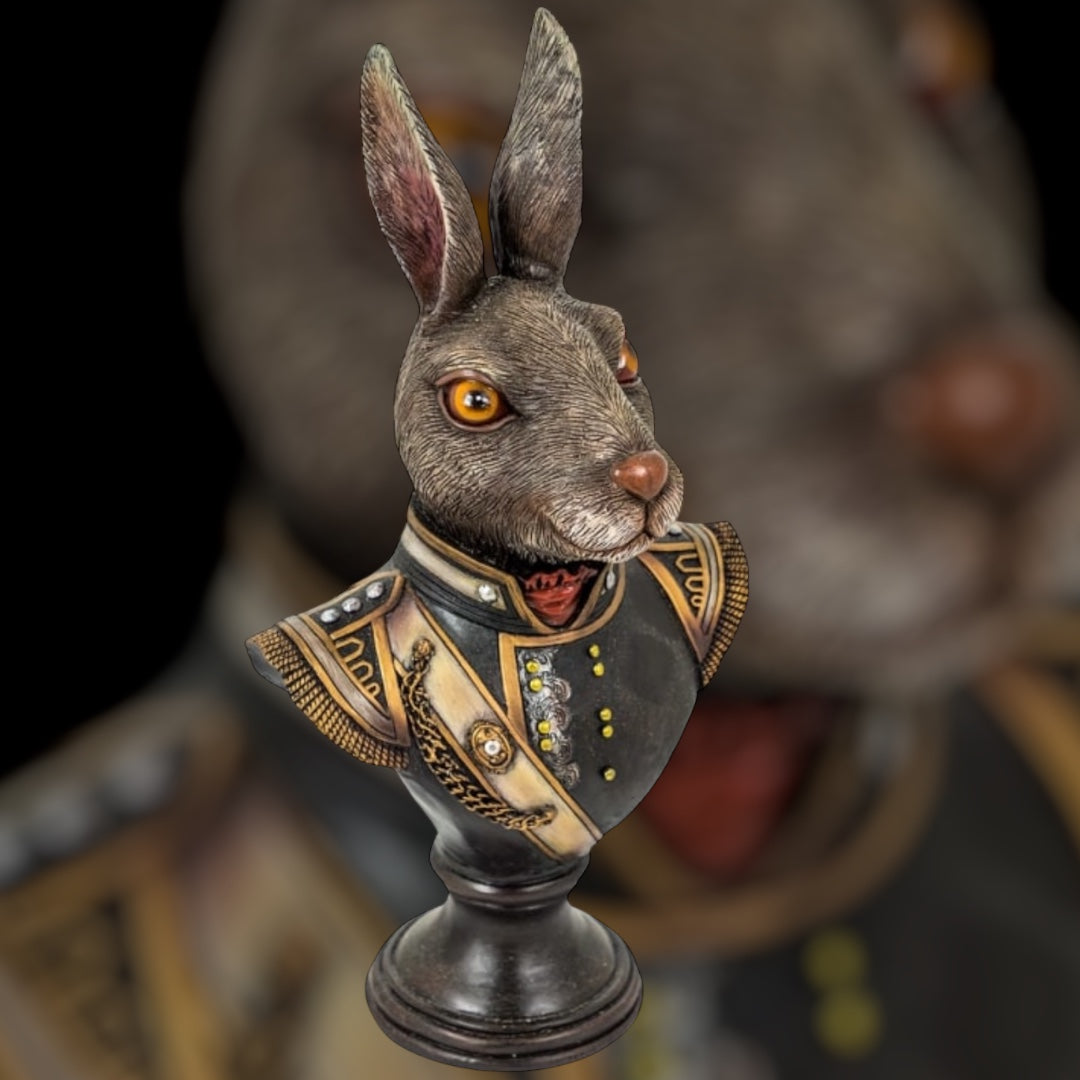 Gentry Rabbit Bust - Exquisite Napoleonic Uniform Decor
