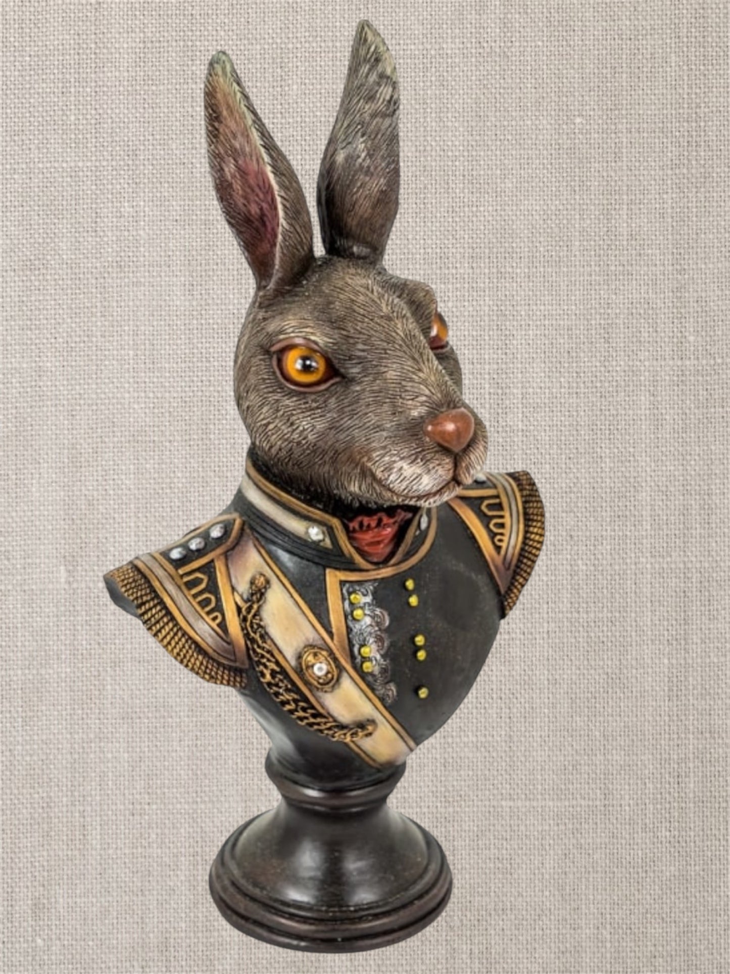 Gentry Rabbit Bust - Exquisite Napoleonic Uniform Decor
