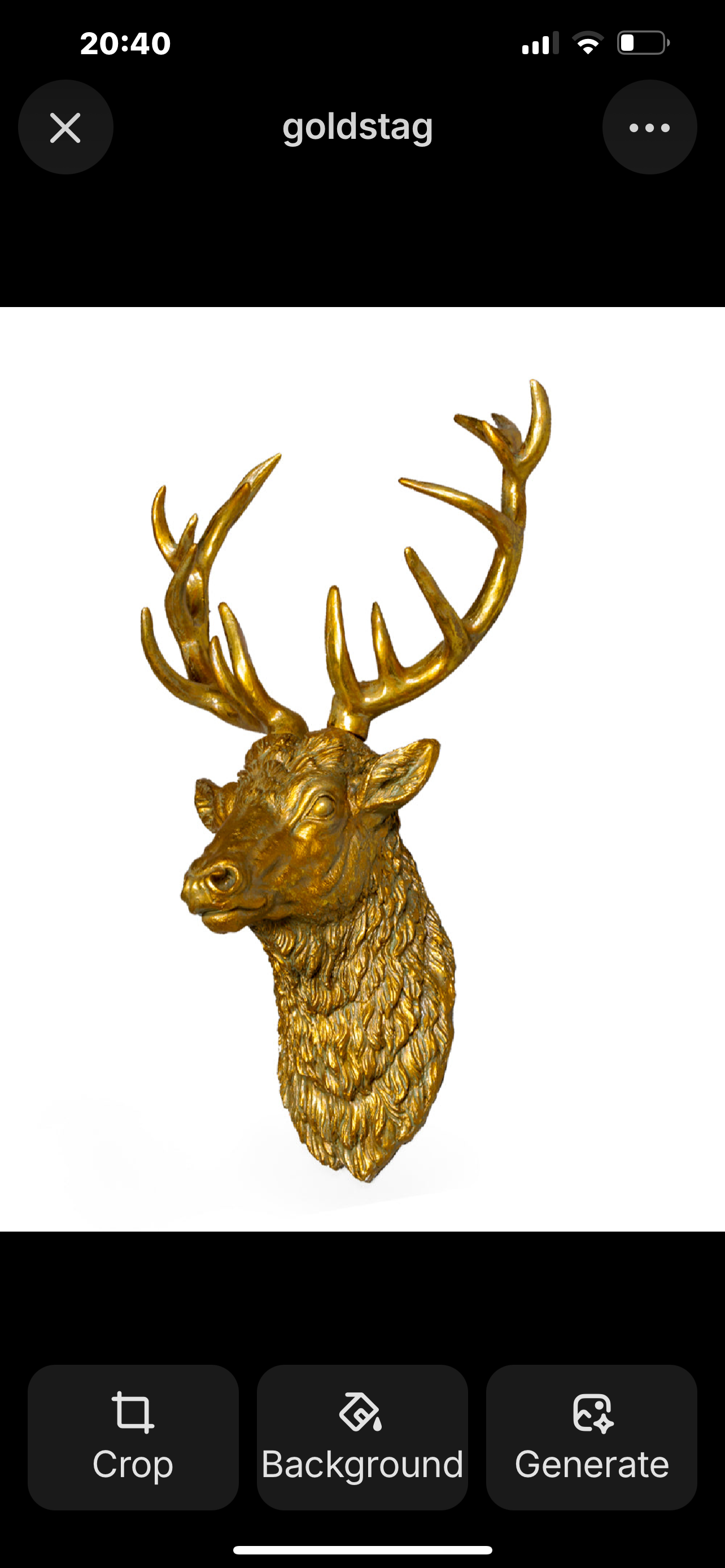 Gold Stags Head Wall Sculpture – Elegant Resin Decoration