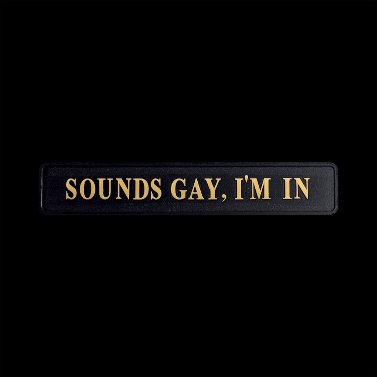 Sounds Gay, I'm In" Sign - Black and Gold MDF Wall Art