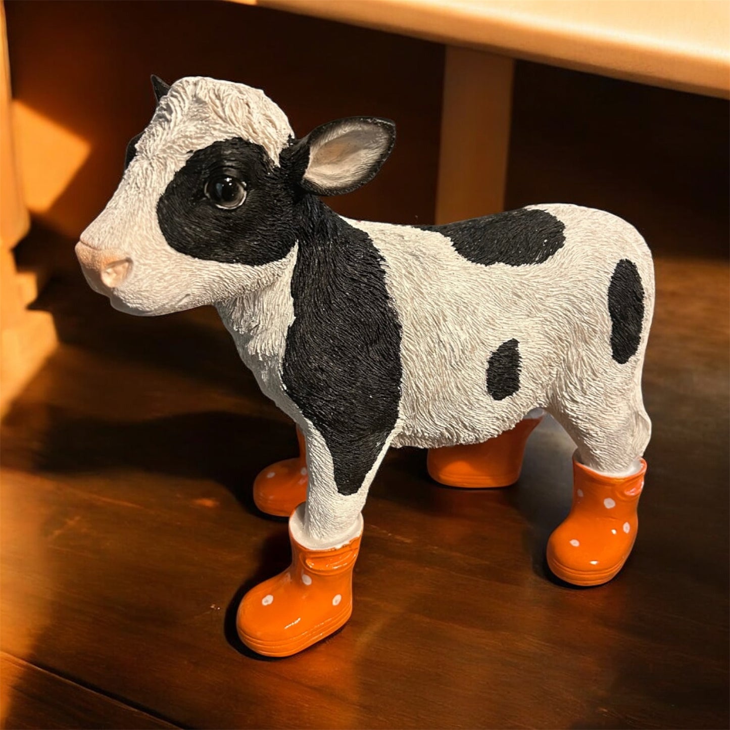 Calf in Wellies – Adorable Farmyard Decorative Figurine