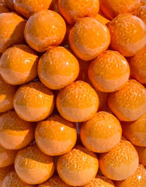 Ceramic Orange Vase – Unique Decorative Fruit-Inspired Vase